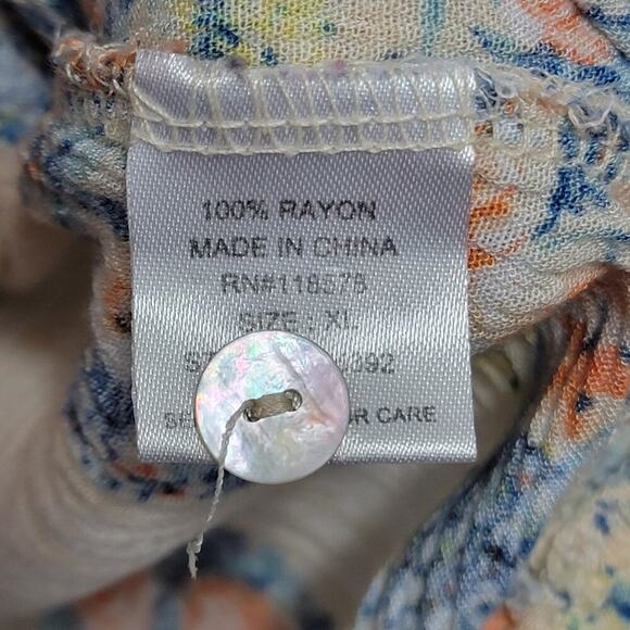 Haute Project Ruffle Sleeve Crop Top Boho Prairiecore XL 611 - Picture 8 of 10